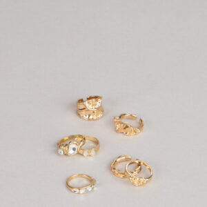 Extra Shine Rhinestone Statement Ring Set