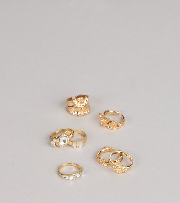 Windsor Extra Shine Rhinestone Statement Ring Set