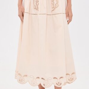 Moon River Eyelet Detail Skirt