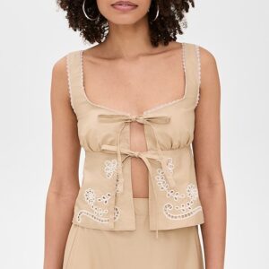 Eyelet Detail Top