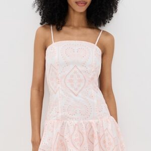 Eyelet Drop Waist Mini Dress
