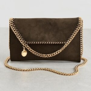 Falabella Wallet Chain Crossbody Bag In Alter Suede