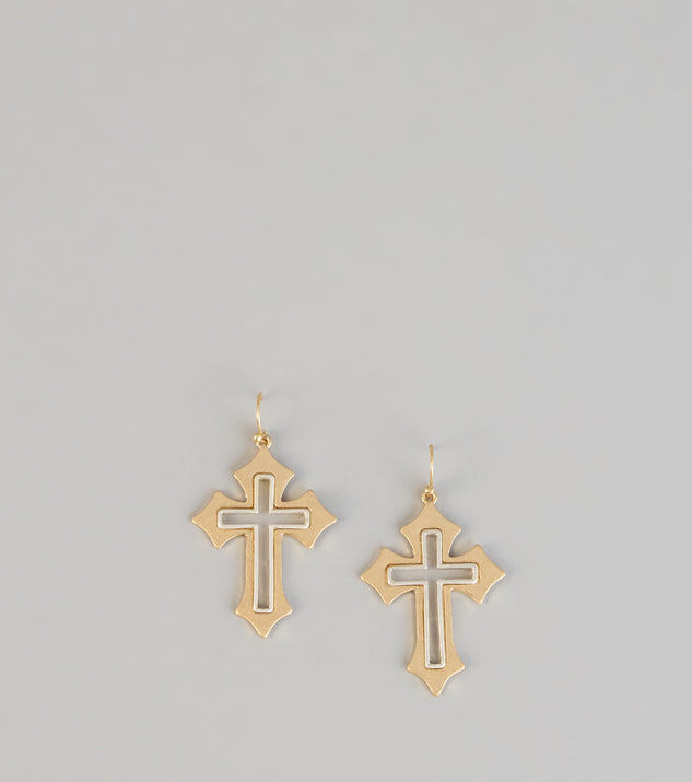 Windsor Fashionable Faith Cross Earrings