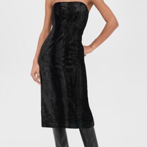 Helmut Lang Faux Ponyhair Midi Dress