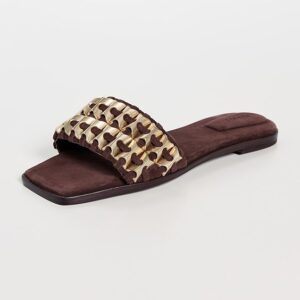 SIMKHAI Faye Beaded Suede Flat Slide