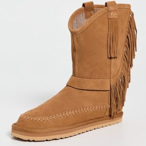 Faye Fringe Pull On Slipper Boots