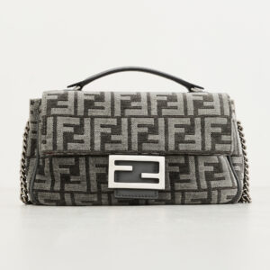 Fendi Velour Baguette Chain Midi Bag