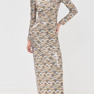 Fitted Turtleneck Maxi Dress