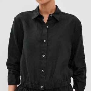 Theory Fixed Sleeve Cropped Shirt Fixed Sleeve Cropped Shirt
