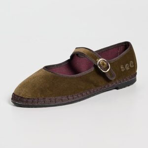 Flabelus x Sea NYC Olive Mary Jane Flats