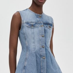 Flared Denim Top