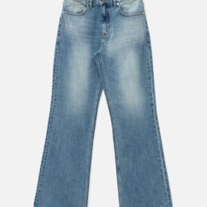 Flared-leg Distressed Denim Jeans