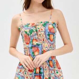 Damson Madder Fleur Shirred Mini Dress Fleur Shirred Mini Dress