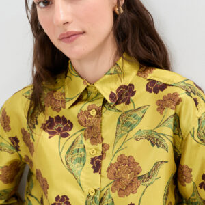 Fleur Taffeta Button Down