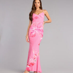 Windsor Flirt Factor Floral Mesh Maxi Dress Flirt Factor Floral Mesh Maxi Dress