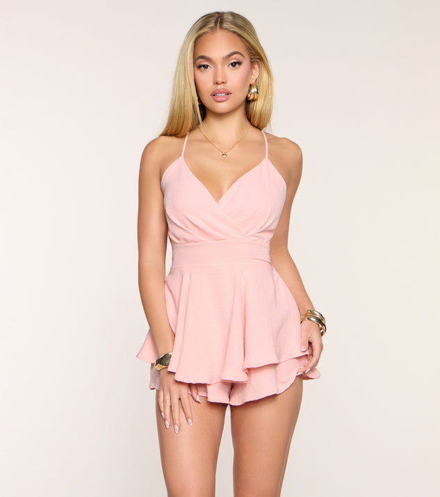 Windsor Flirty Moment Lace Back Skater Romper
