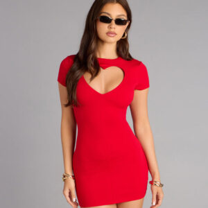 Windsor Flirty Vibes Heart Cutout Bodycon Mini Dress Flirty Vibes Heart Cutout Bodycon Mini Dress