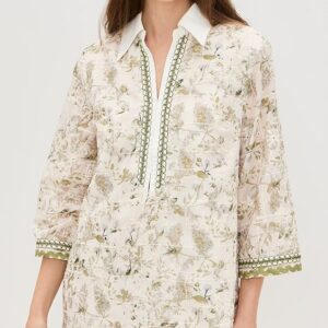 Floral Embroidery Mini Dress