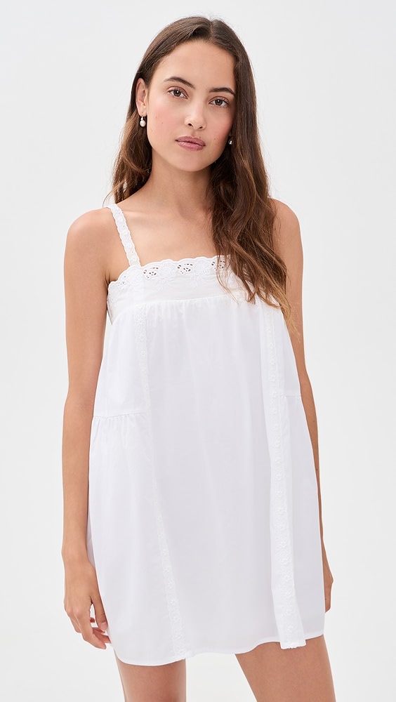 o.p.t Florence Cotton White Mini Dress