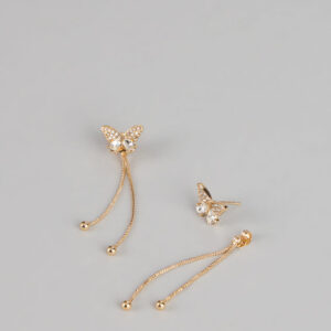 Windsor Flutter Effect Rhinestone Linear Butterfly Earrings Flutter Effect Rhinestone Linear Butterfly Earrings