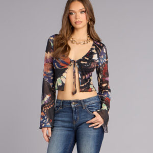 Windsor Flutter Feels Butterfly Crop Top Flutter Feels Butterfly Crop Top
