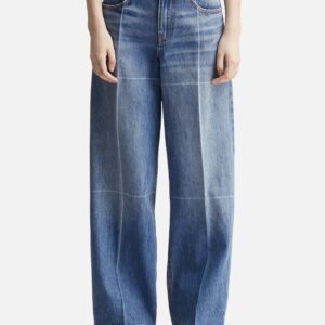 Foldline Wide Straight-Leg Jean