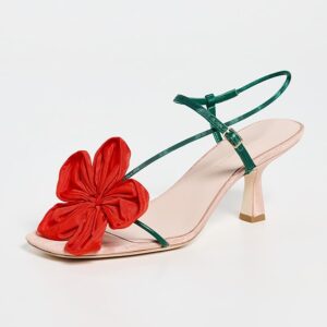 Loeffler Randall Frank Flower Applique Heeled Sandals