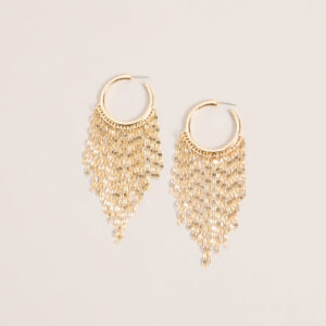 Windsor Fringe Chic Chain Hoop Earrings Fringe Chic Chain Hoop Earrings