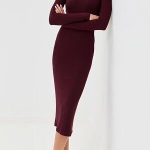 Sablyn Gab Turtleneck Rib Dress