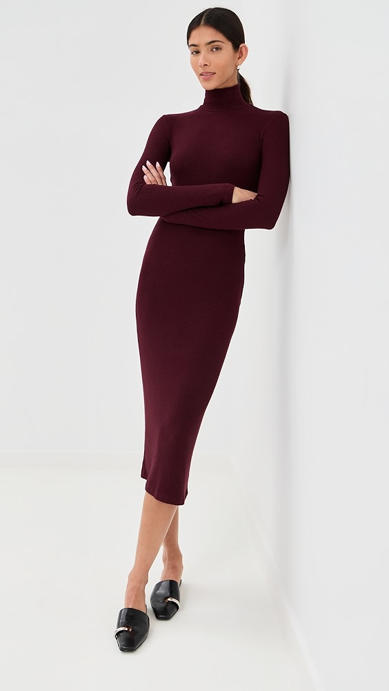 Sablyn Gab Turtleneck Rib Dress