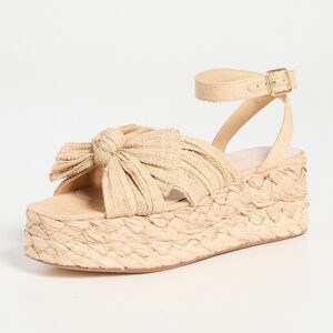 Gaby Pleated Bow Bow Braided Espadrilles