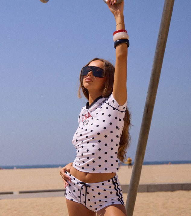 Windsor Game Day Crush Polka Dot Hot Shorts