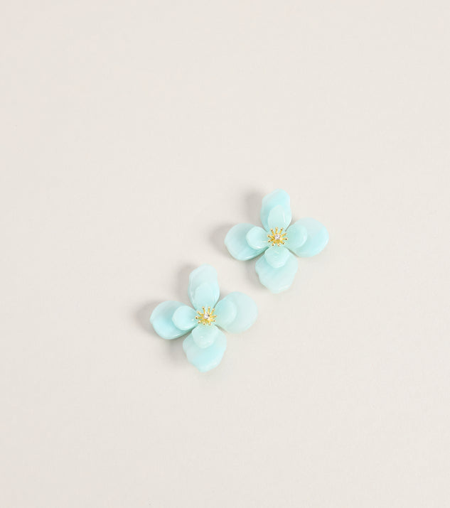 Windsor Garden Glow Flower Statement Earrings