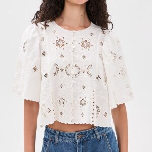 Sea Gardener Embroidered Top
