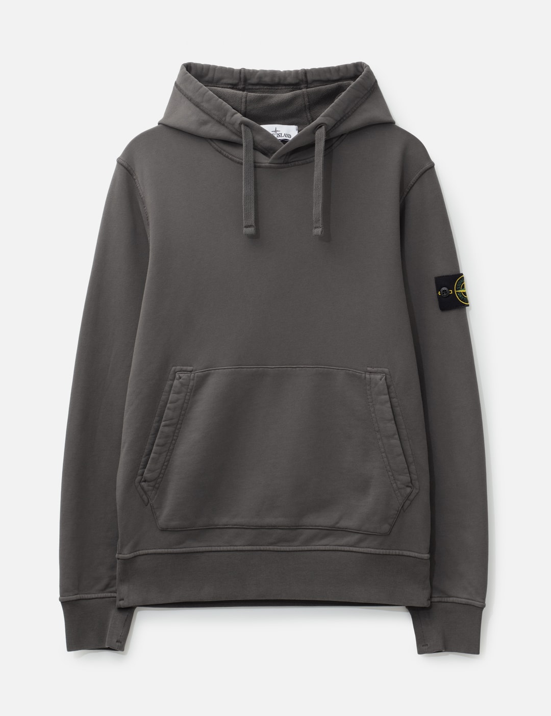 Stone Island Garment Dyed Cotton Fleece Hoodie