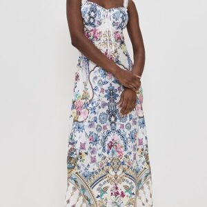 Camilla Gathered Bodice Bias Dress Gathered Bodice Bias Dress