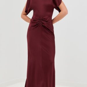 Victoria Beckham Gathered Waist Floor Length Dress