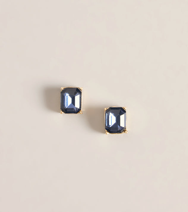 Windsor Gem Status Emerald Cut Statement Stud Earrings