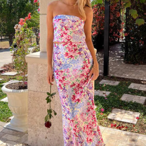 BB Exclusive Genevieve Floral Print Maxi Skirt