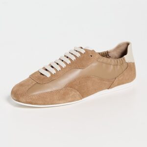 SIMKHAI Georgie Elasticized Leather Combo Sneakers