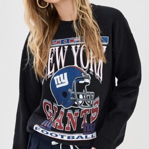 Junk Food Giants Helmet Fleamarket Crew Sweatshirt Giants Helmet Fleamarket Crew Sweatshirt