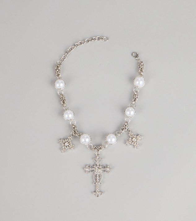 Windsor Gilded Drama Pearl Embellished Statement Necklace