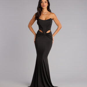 Gina Satin Corset Mermaid Formal Dress