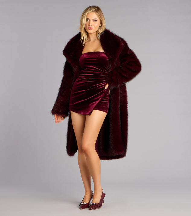 Windsor Glam Mood Velvet Strapless Romper