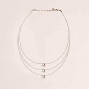 Glass Glow Triple Strand Necklace