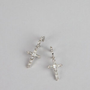 Glimmer Grace Rhinestone Cross Huggies