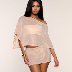 Windsor Glimmer Move Rhinestone Sheer Knit Poncho Glimmer Move Rhinestone Sheer Knit Poncho