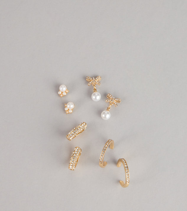 Windsor Glitz And Grace Four Pack Earrings Set