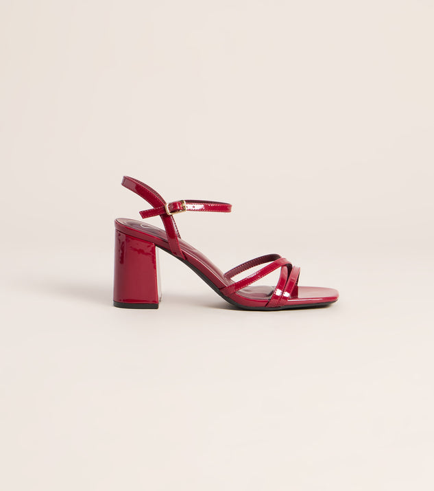 Windsor Gloss Game Strappy Block Heels