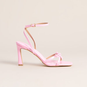 Glossy Glam Bow Strap Stiletto Heels